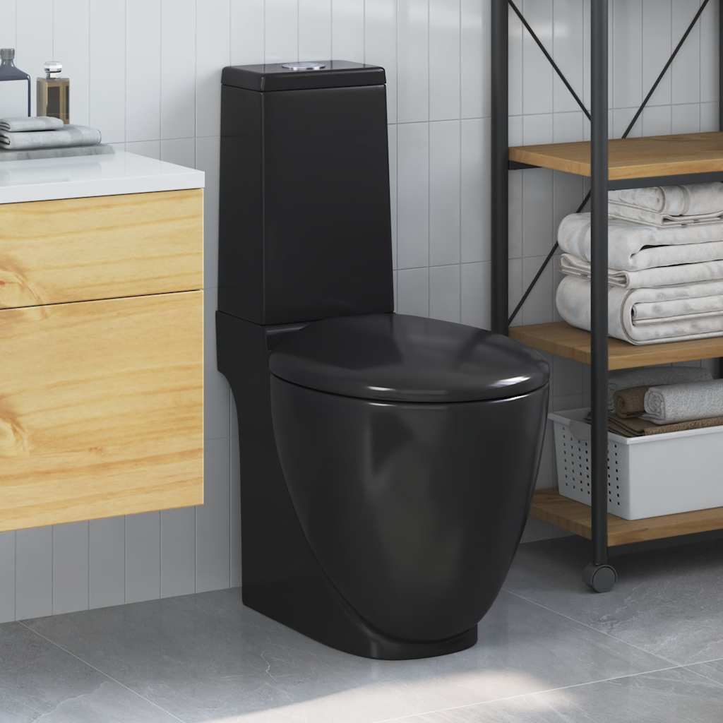 Keraamiline WC pott tagumise veevooluga, must