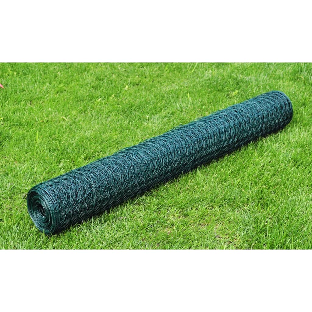 Kanade traataed, PVC kattega 25 x 0,5 m, roheline