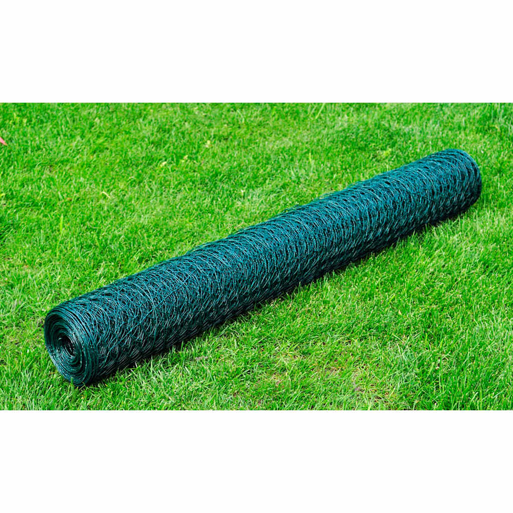 Kanade traataed PVC kattega 25 x 1 m, roheline