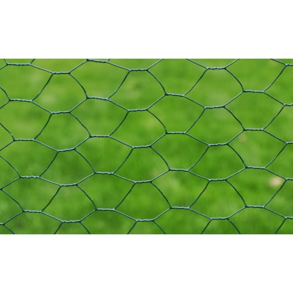 Kanade traataed, PVC-kattega, 25x1 m, roheline
