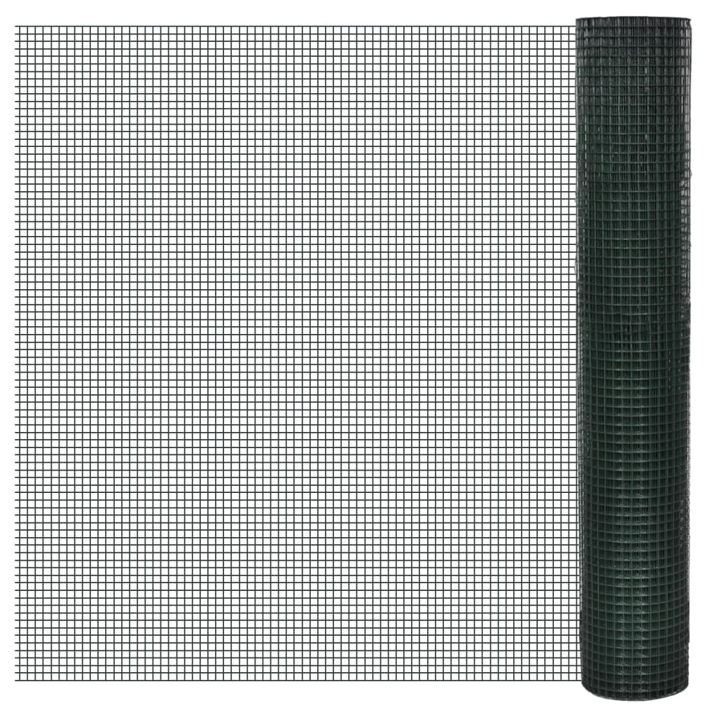 Kanade traataed tsingutud PVC kattega 10 x 1 m, roheline