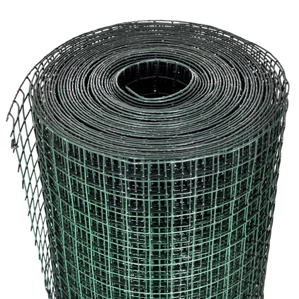 Kanade traataed, PVC-kattega tsingitud teras, 25x1 m, roheline