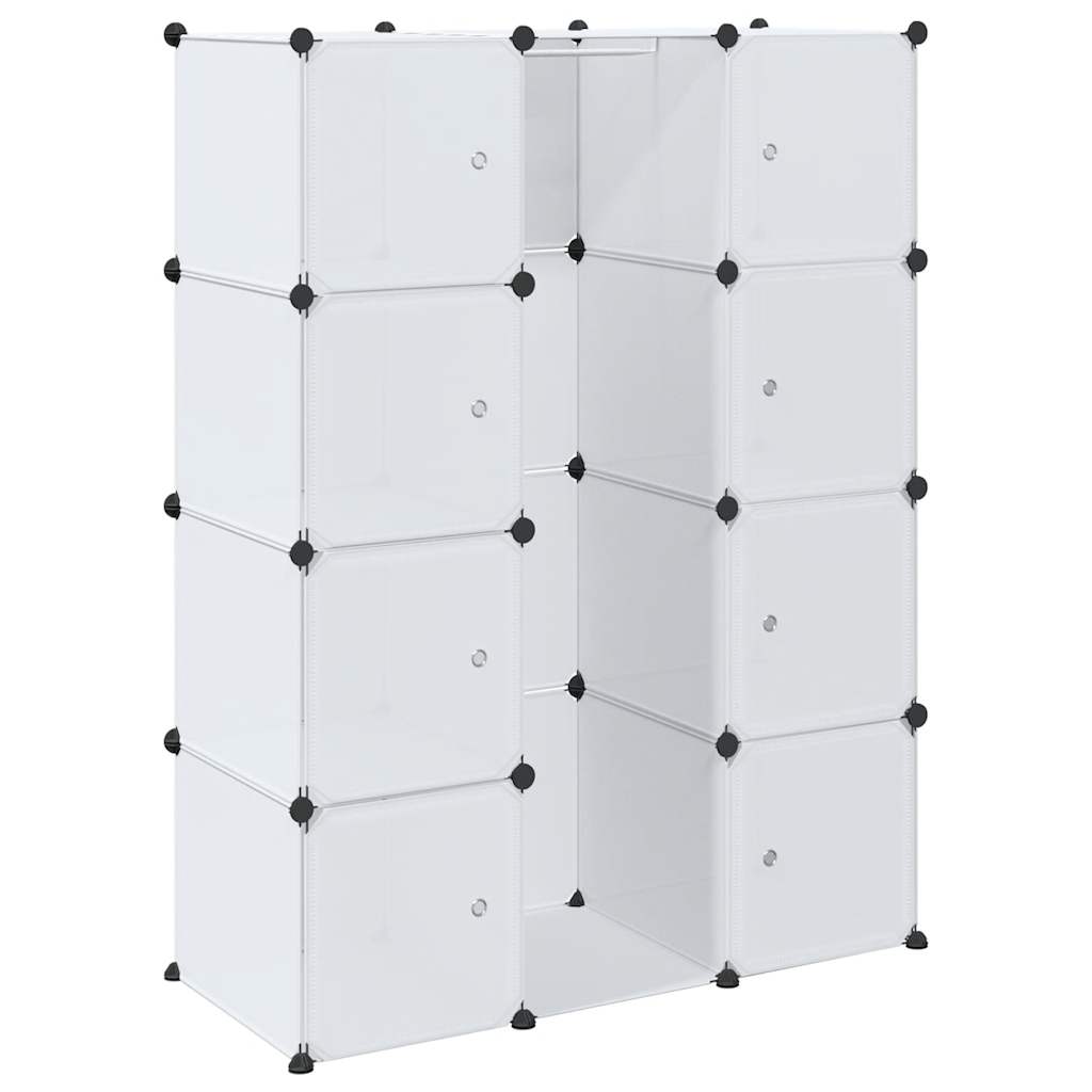 Modulaarne kapp 9 sektsiooniga, valge, 109x36,5x143 cm