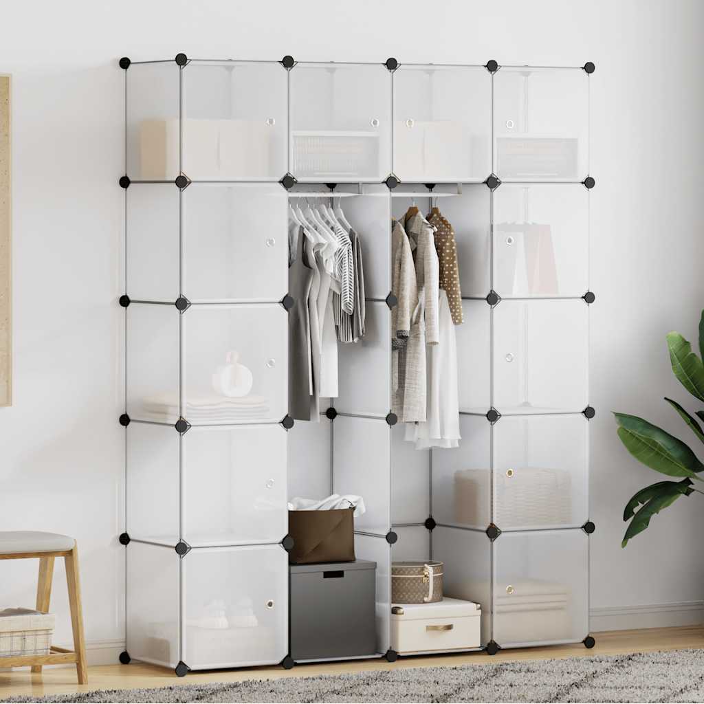 Modulaarne kapp 14 sektsiooni, valge 37 x 146 x 180,5 cm