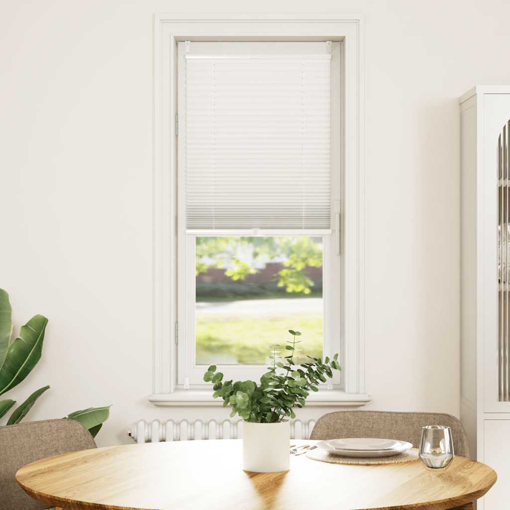 Plisseekardin 50 x 150 cm valge