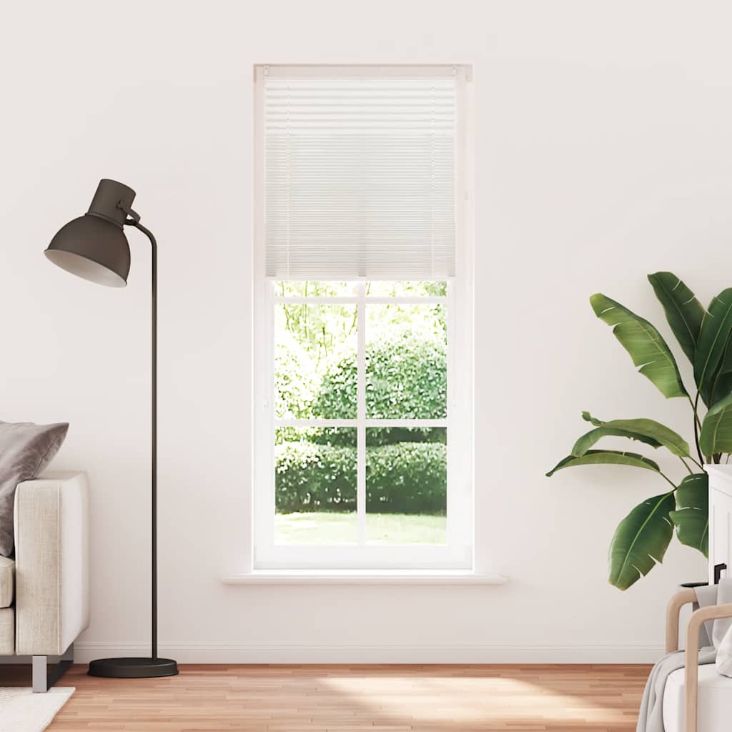 Plisseekardin 90 x 200 cm valge