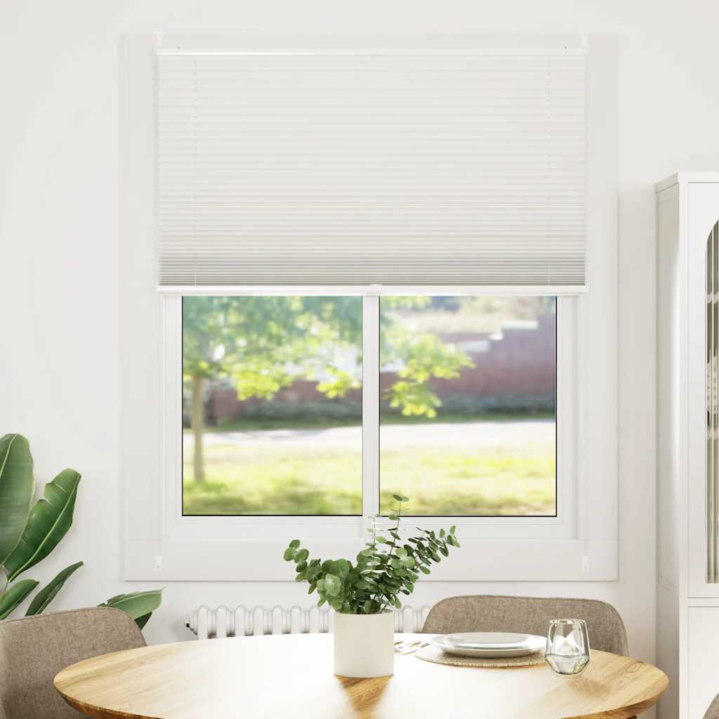 Plisseekardin 100 x 125 cm valge