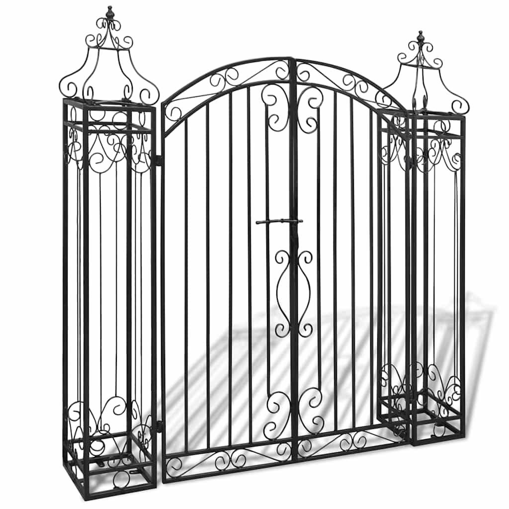 Ornamentidega aiavärav sepistatud rauast 122 x 20,5 x 134 cm