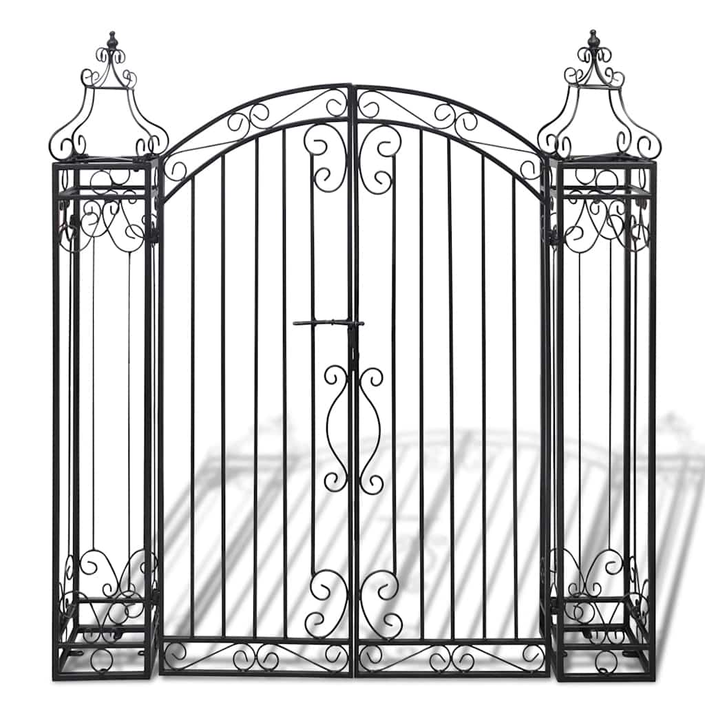 Ornamentidega aiavärav sepistatud rauast 122 x 20,5 x 134 cm