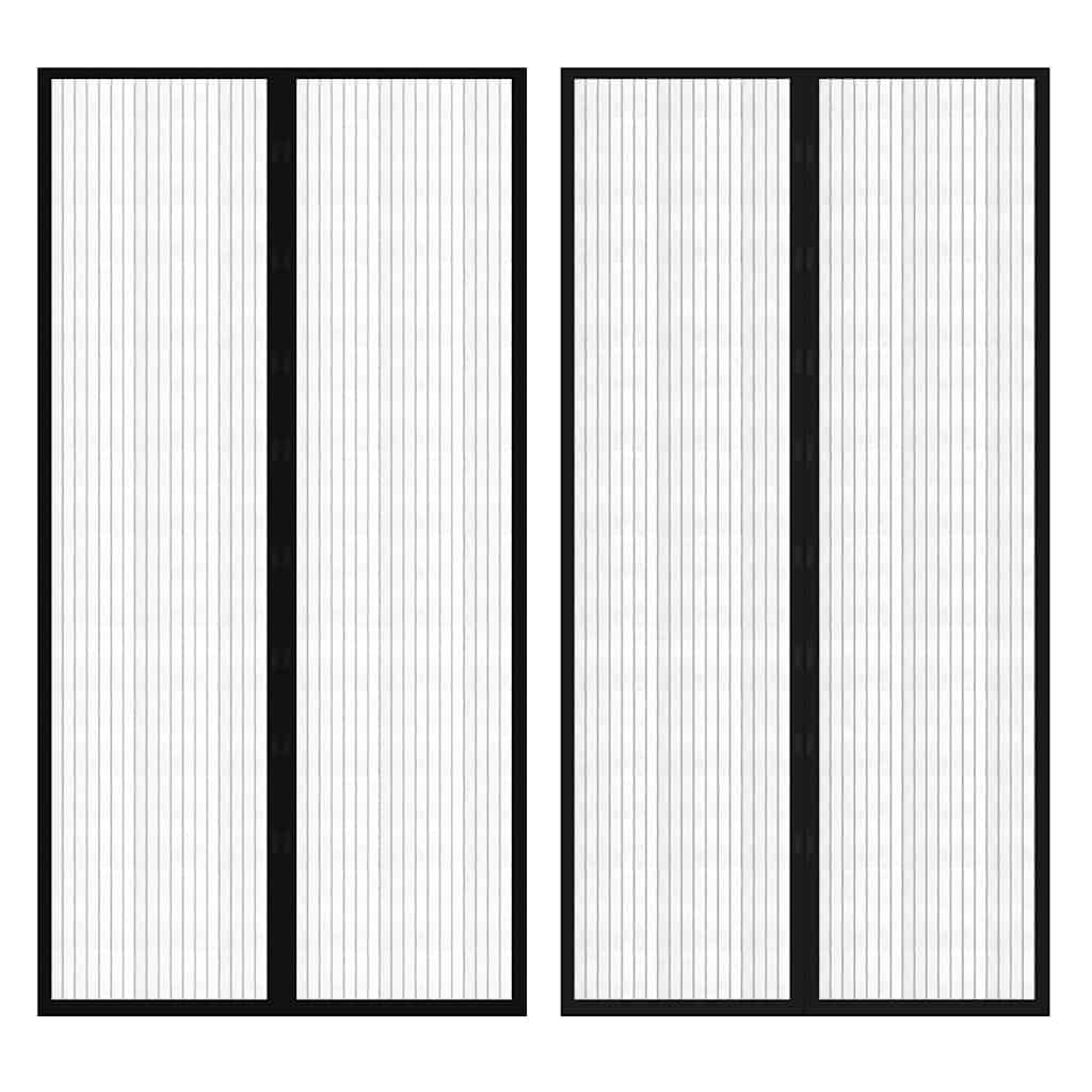 Ukse putukakardin 210 x 100 cm 2 tk magnetiga must
