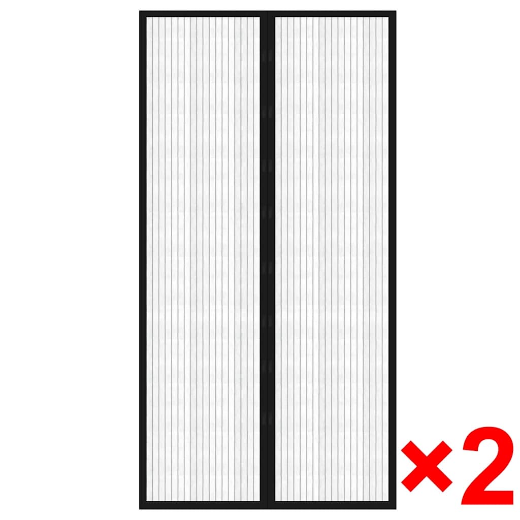 Ukse putukakardin 210 x 100 cm 2 tk magnetiga must