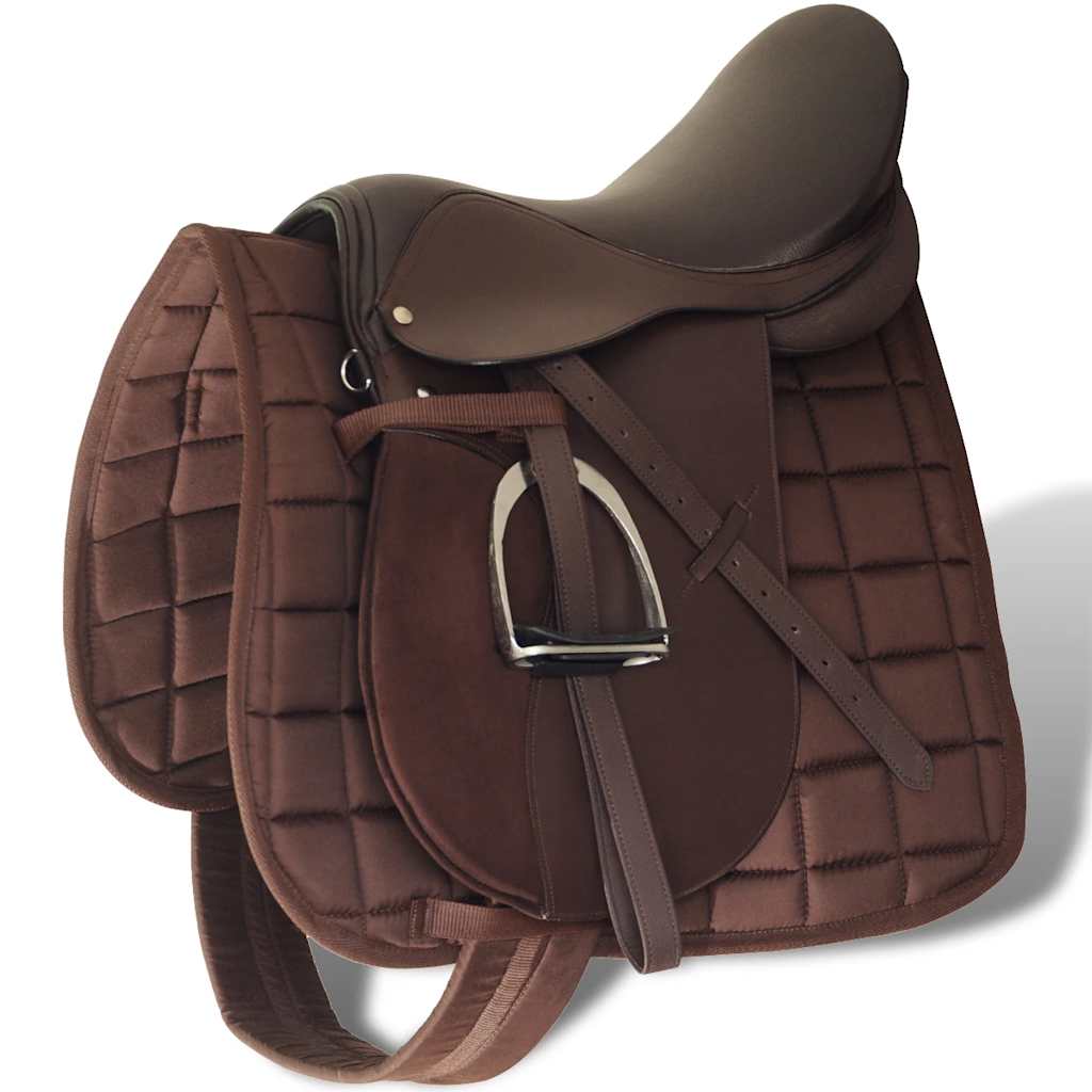 Hobuse sadula komplekt 17,5" pruun 12 cm
