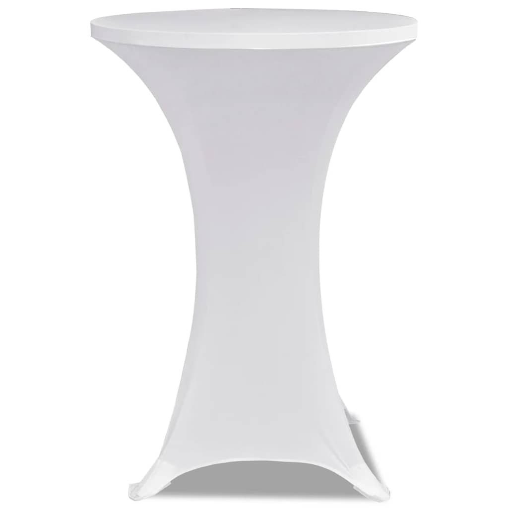 Kõrge laua kate Ø 70 cm, veniv valge 2 tk