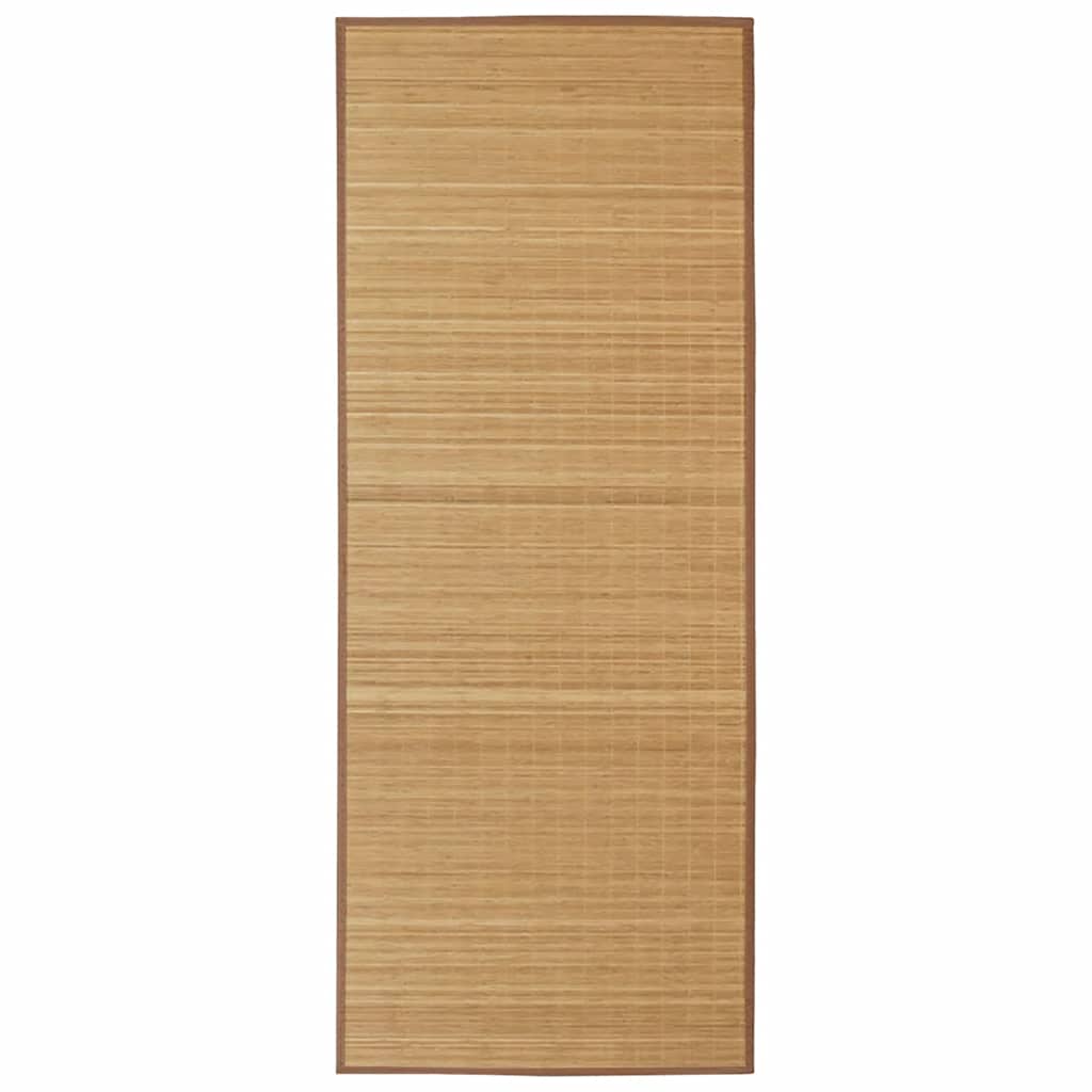 Ristkülikukujuline pruun bambusvaip 80 x 200 cm
