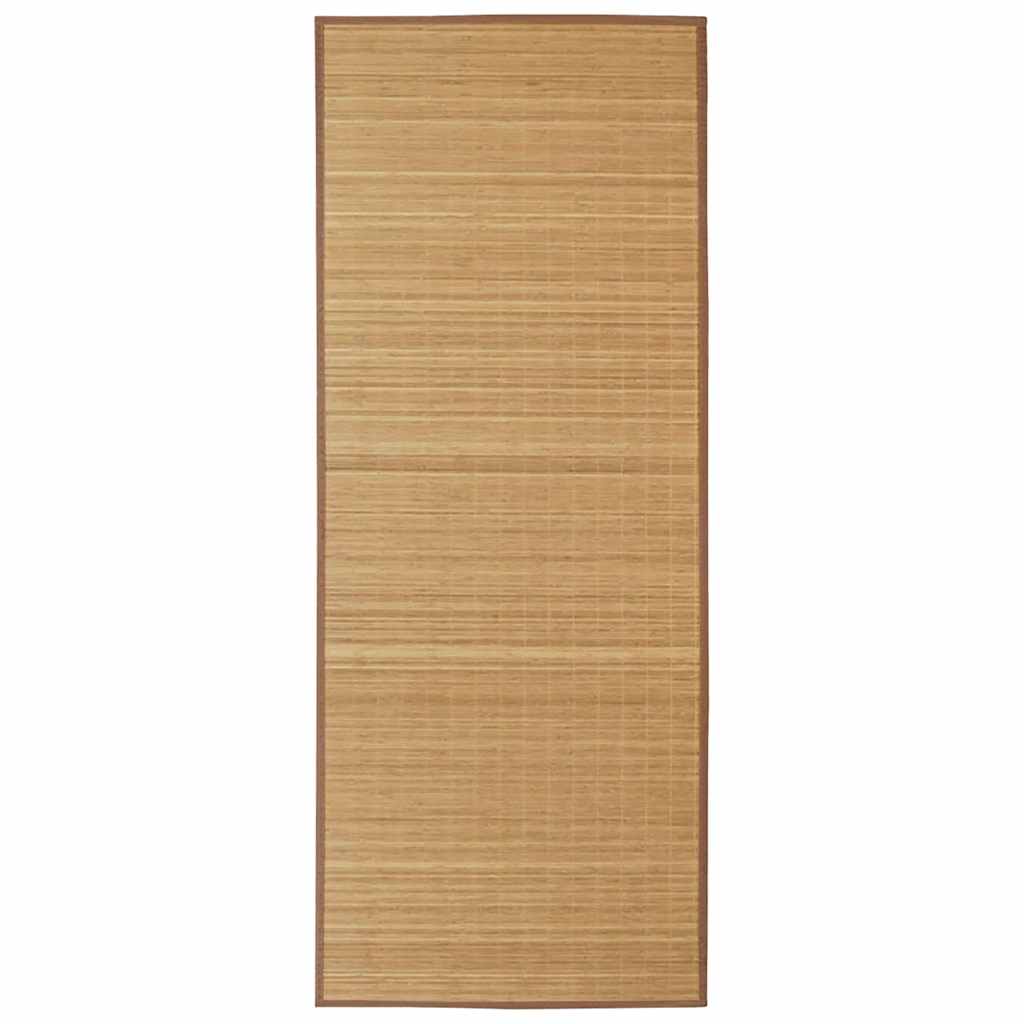 Ristkülikukujuline pruun bambusvaip 80 x 200 cm