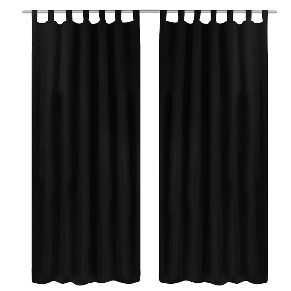 Aasadega satiinist kardinad 2 tk 140 x 245 cm must