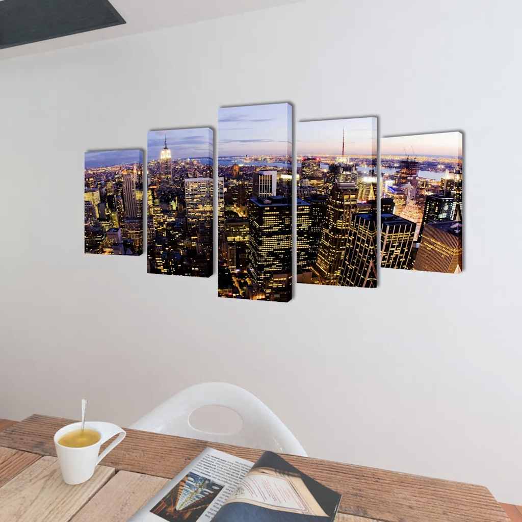 Seinamaalikomplekt lõuendil New York, 200 x 100 cm