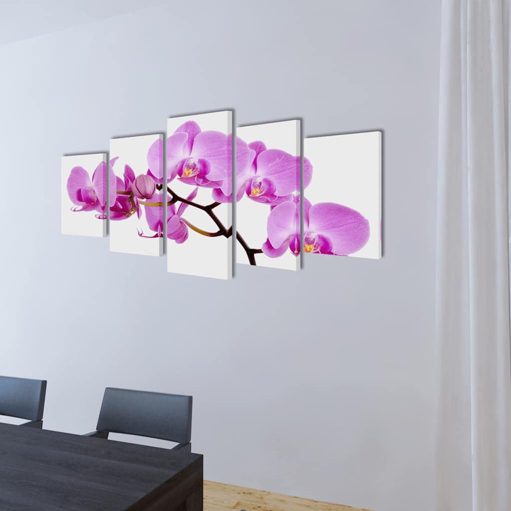 Seinamaalikomplekt orhideega, 200 x 100 cm