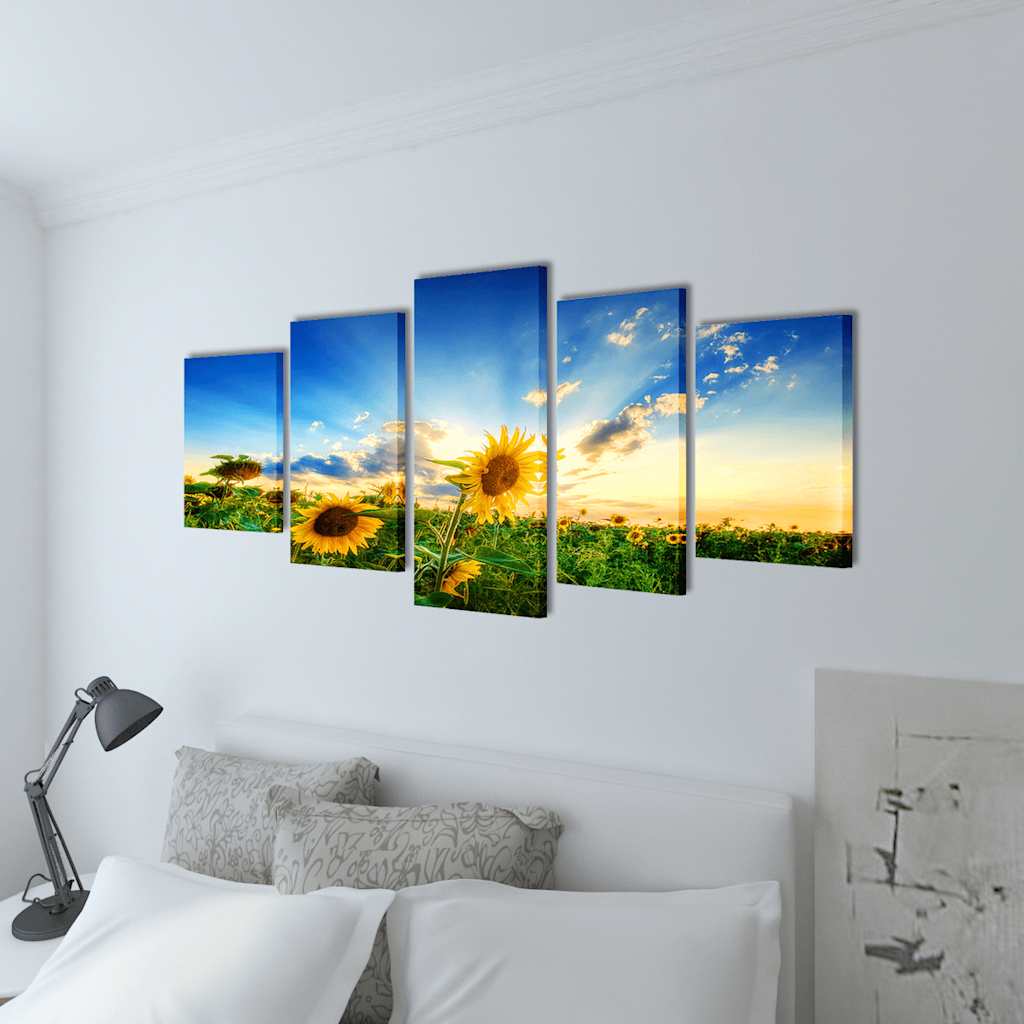 Seinamaalikomplekt päevalilledega, 200 x 100 cm