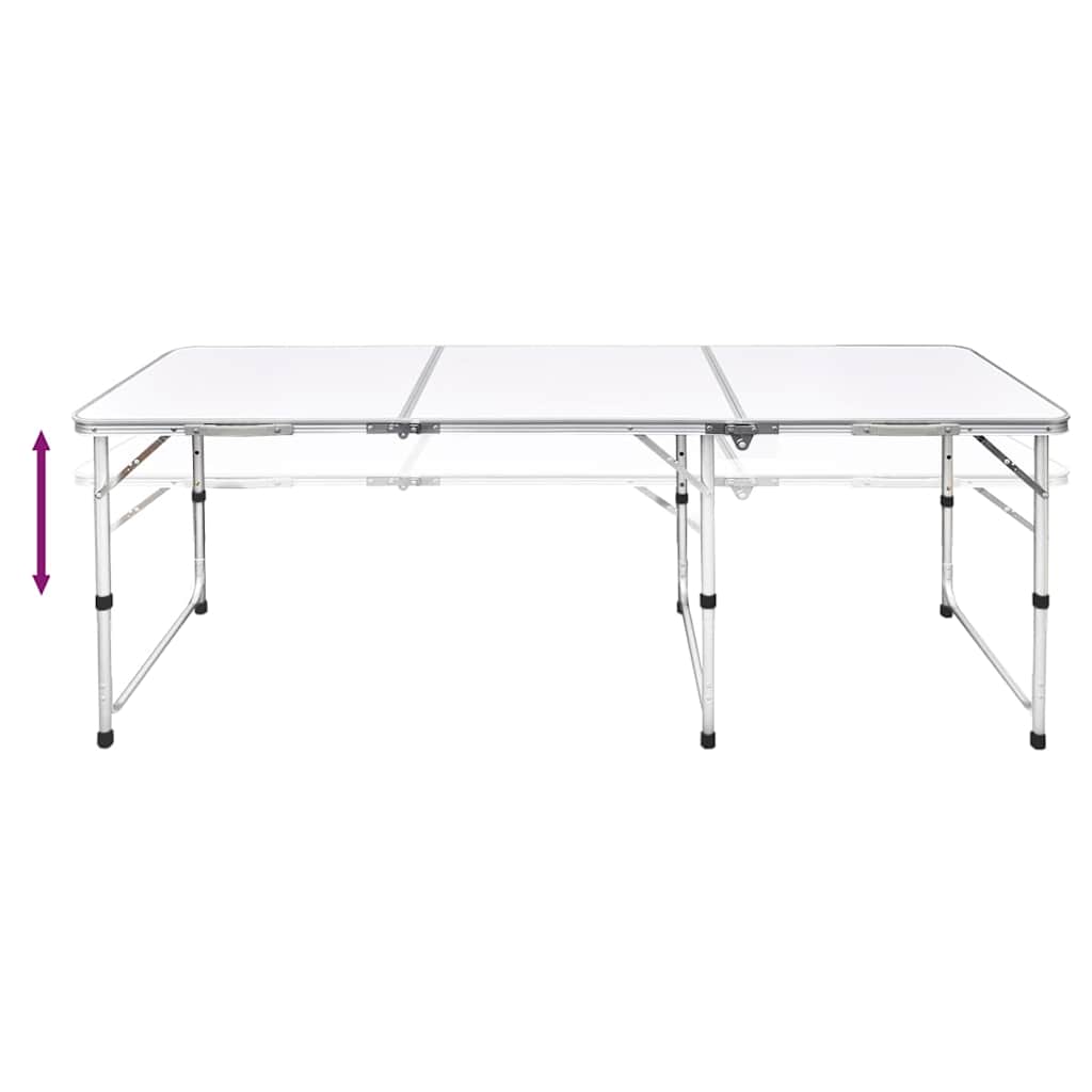 Kokkupandav matkalaud 180 x 60 cm reguleeritava kõrgusega