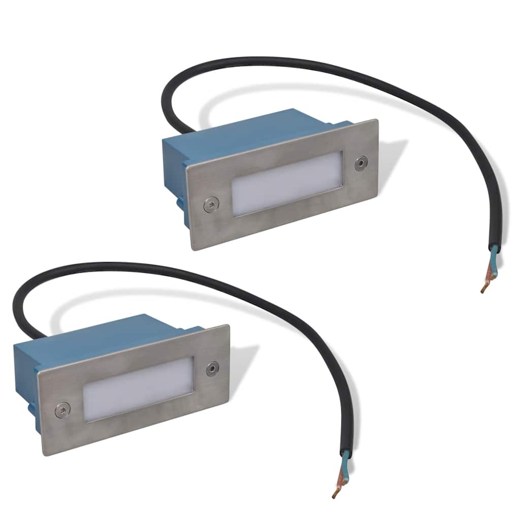 Süvistatud LED-trepivalgustid 2 tk, 44 x 111 x 56 mm