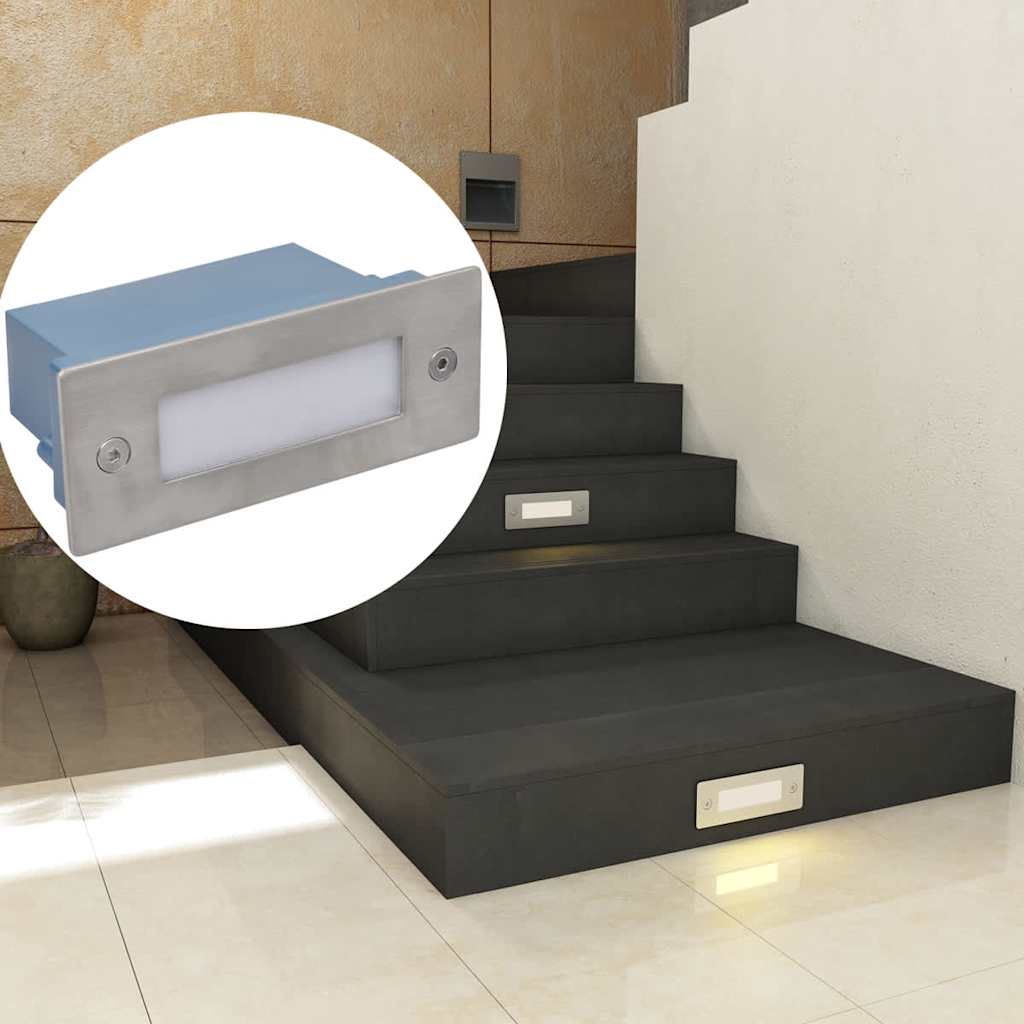 Süvistatud LED-trepivalgustid 2 tk, 44 x 111 x 56 mm