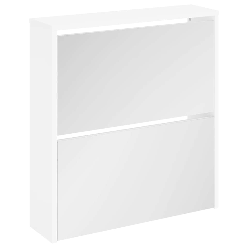 2 sahtliga kingakapp peegliga valge 63 x 17 x 67 cm