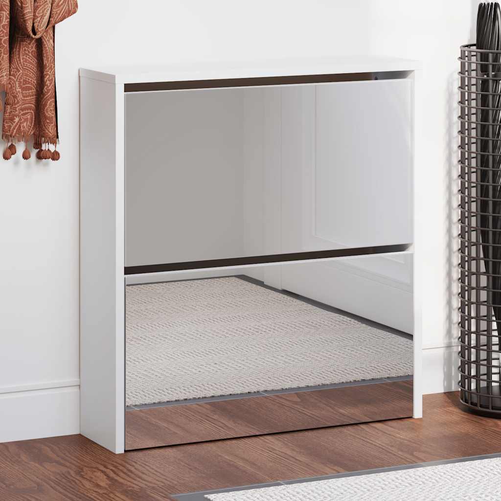 2 sahtliga kingakapp peegliga valge 63 x 17 x 67 cm