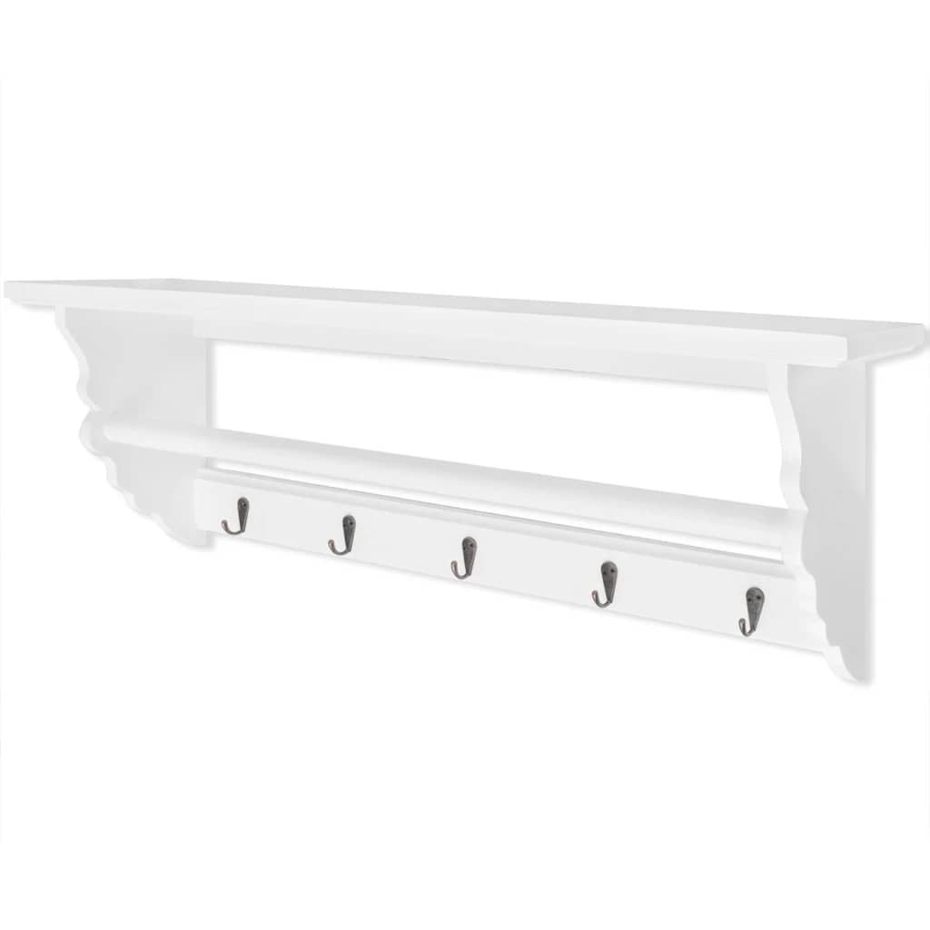 Valge barokkstiilis riidenagi MDF