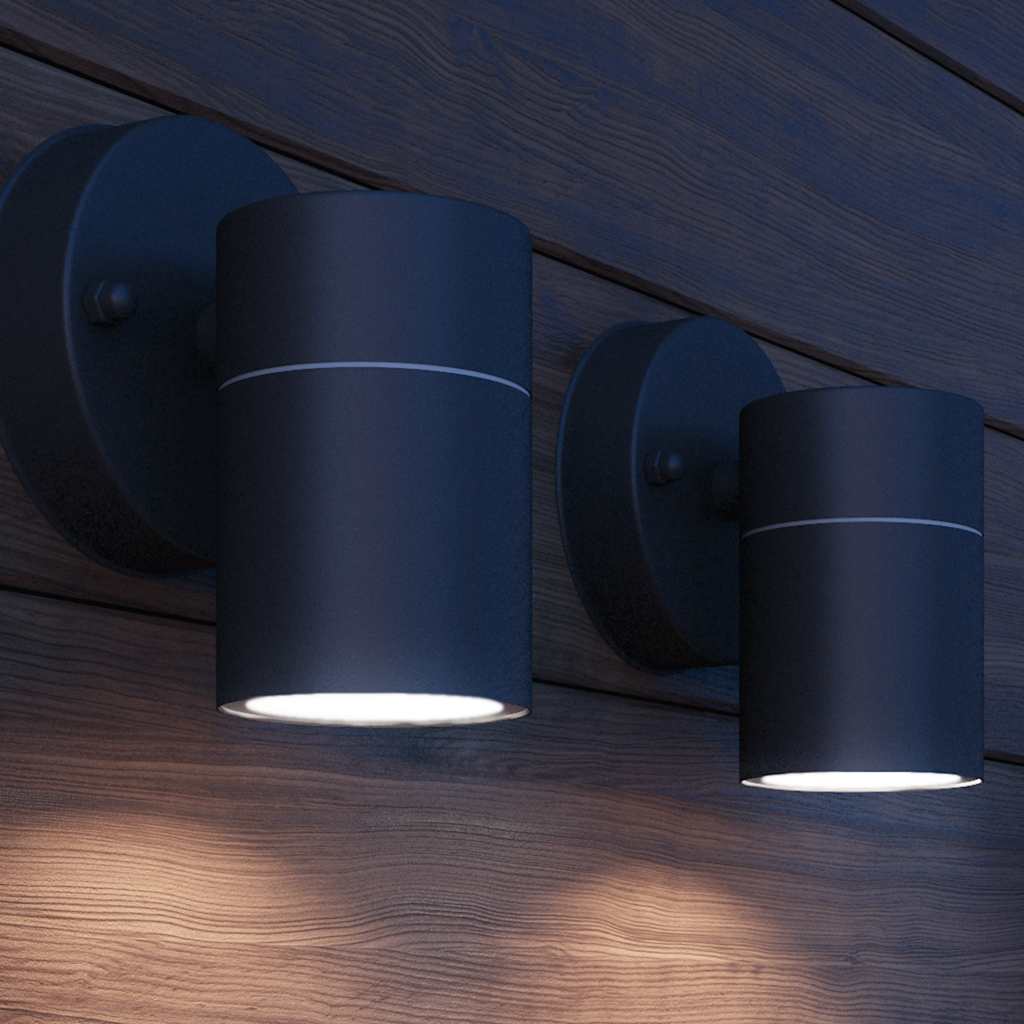 Õue LED-seinavalgustid 2 tk, roostevaba teras