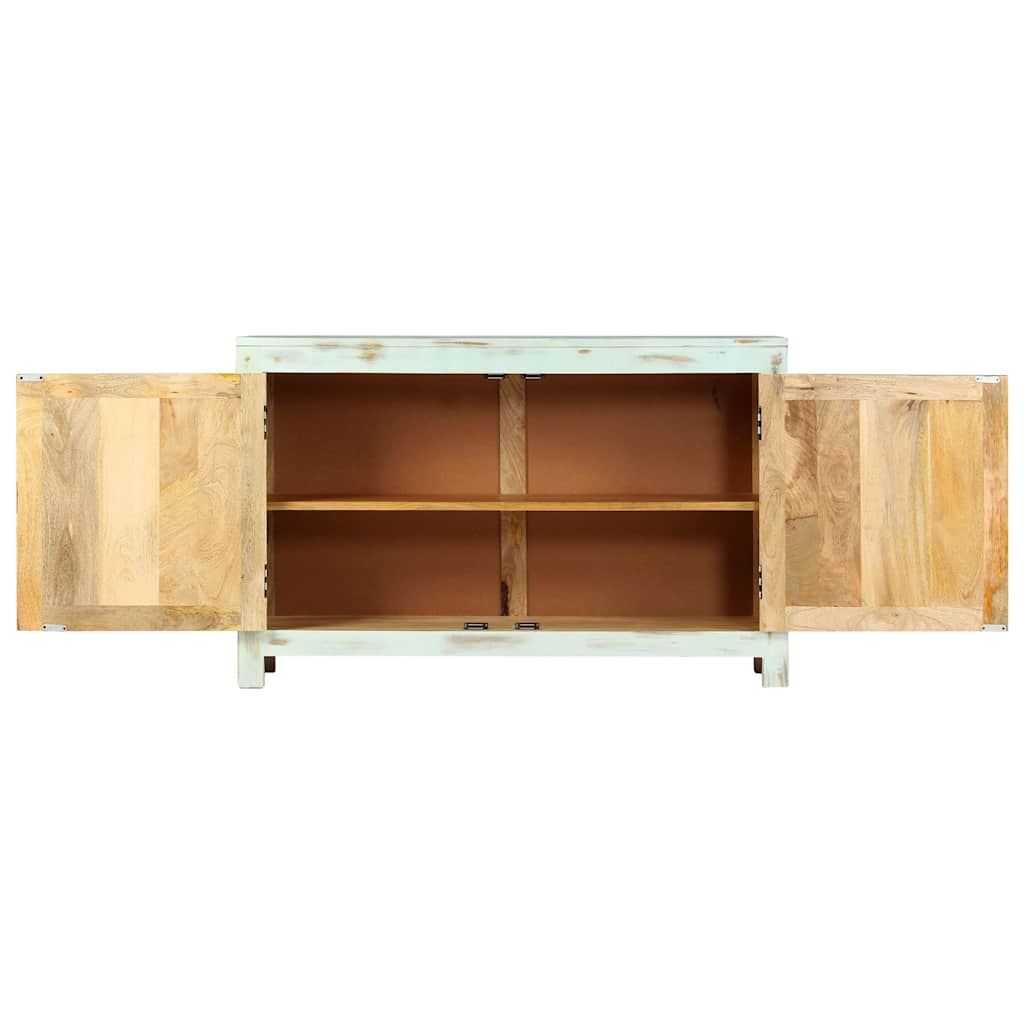 Puhvetkapp, helesinine, 110 x 35 x 70 cm, mangopuit