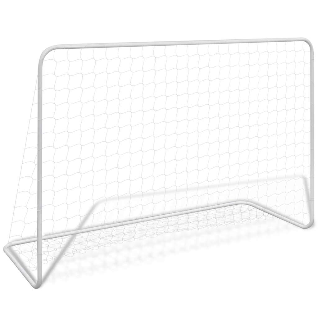 Jalgpalliväravad, 2 tk, 182 x 61 x 122 cm, teras, valge