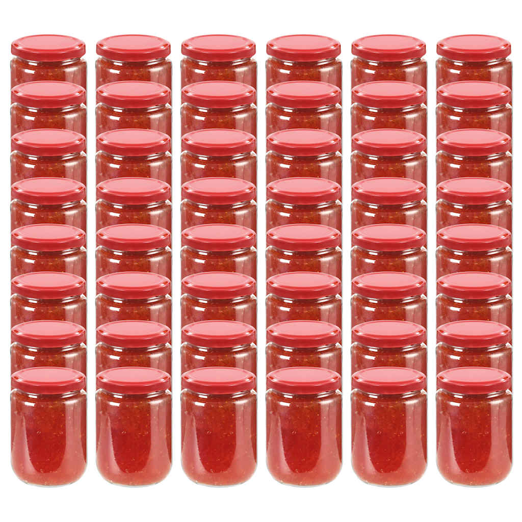 Klaasist moosipurgid punaste kaantega 48 tk, 230 ml