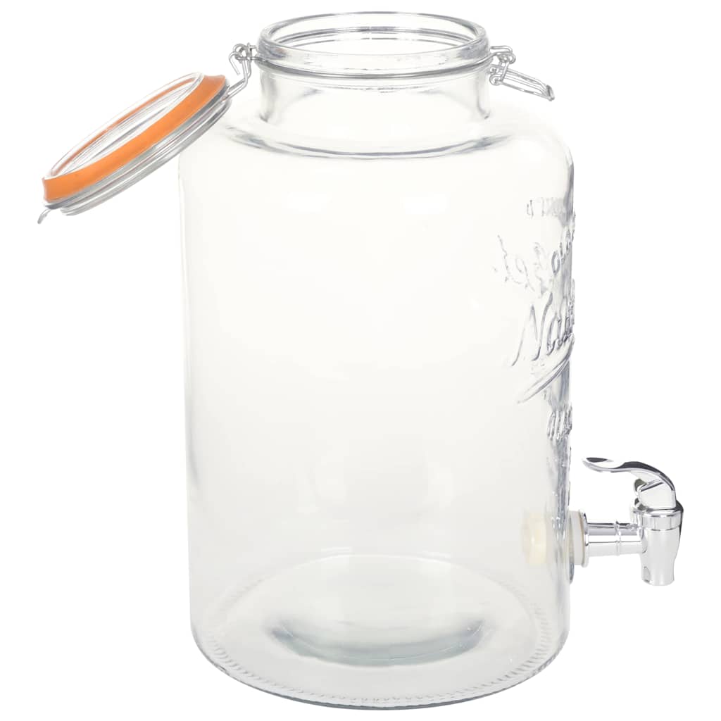Veekann XXL, kraaniga, läbipaistev, 8 l, klaas
