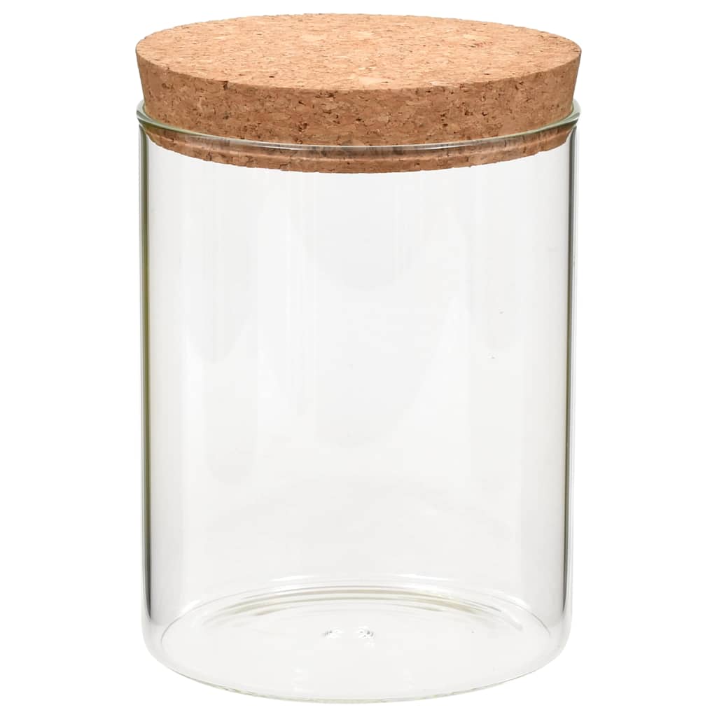 Korgist kaanega klaasist säilituspurgid 6 tk, 650 ml