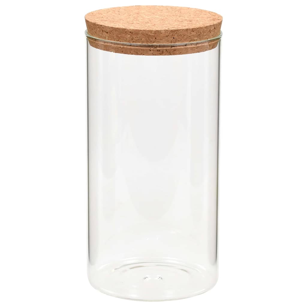 Korgist kaanega klaasist säilituspurgid 6 tk, 1400 ml