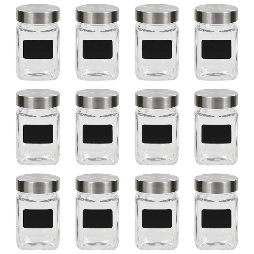 Säilituspurgid kleepsuga, 12 tk, 300 ml