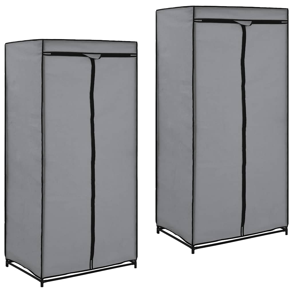Riidekapid 2 tk, hall, 75 x 50 x 160 cm