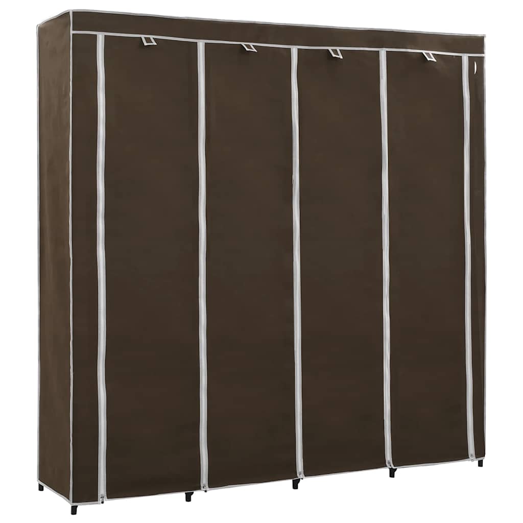 Garderoob 4 sektsiooniga, pruun 175 x 45 x 170 cm