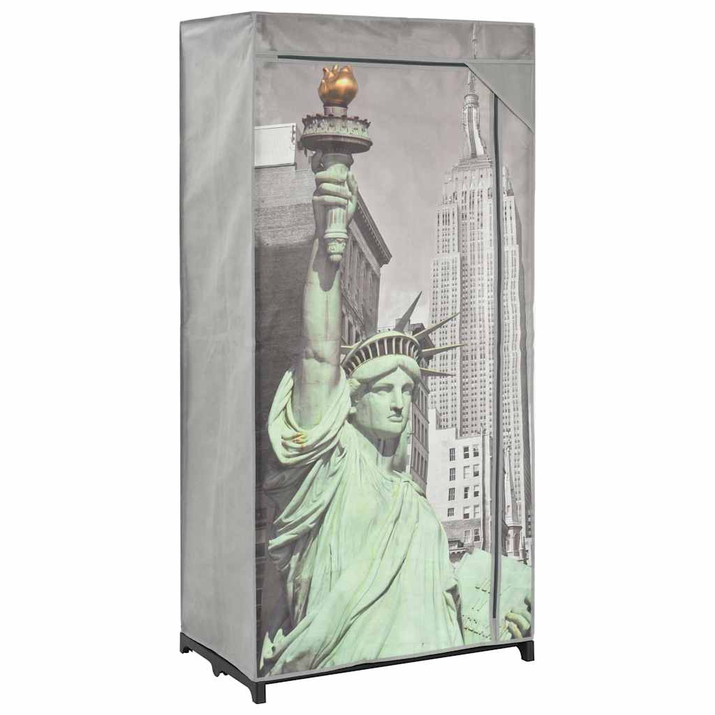 Riidekapp, New York, 75 x 45 x 160 cm, kangas