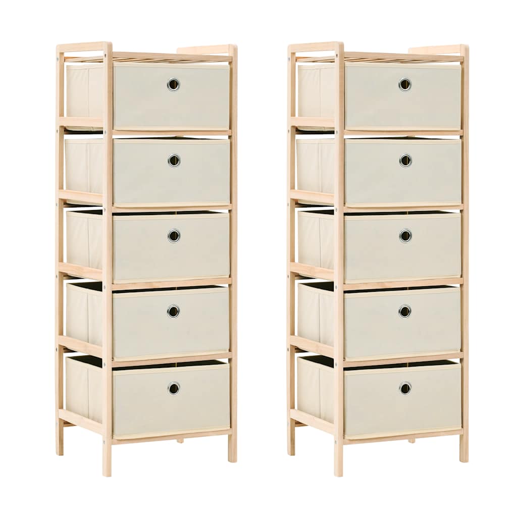 Hoiuriiulid 5 riidest korviga, 2 tk, seedripuu, beež