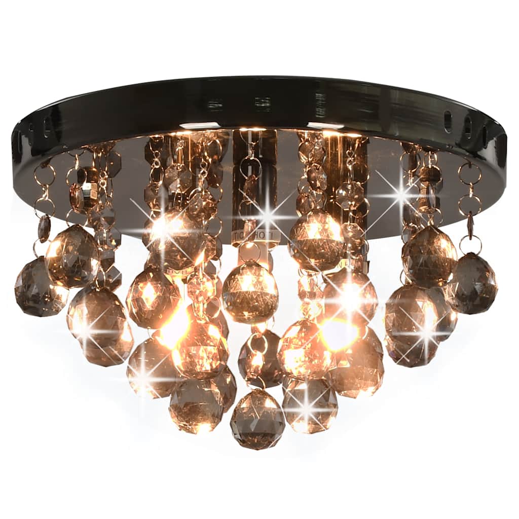 Laelamp suitsuste helmestega must ümmargune G9