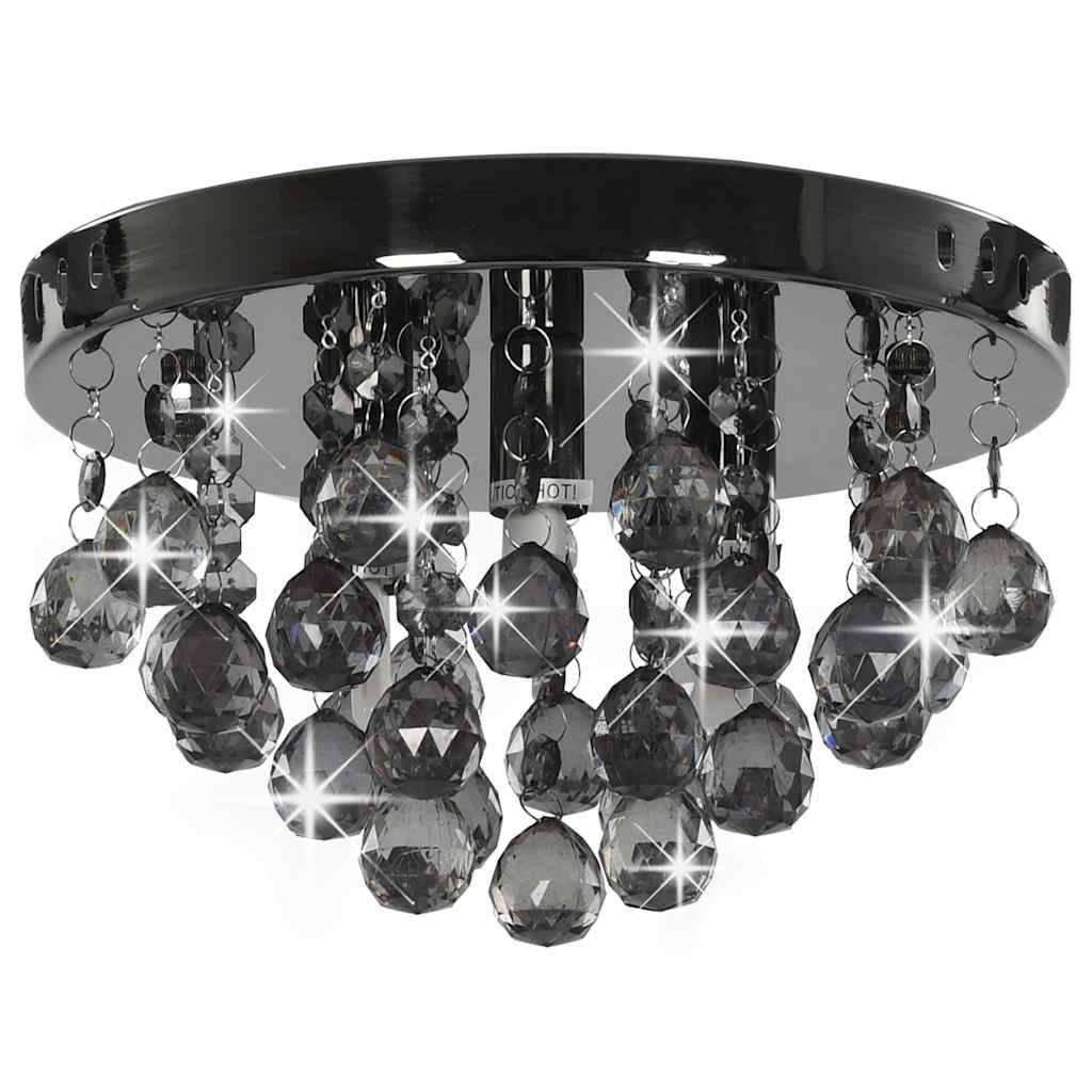 Laelamp suitsuste helmestega must ümmargune G9