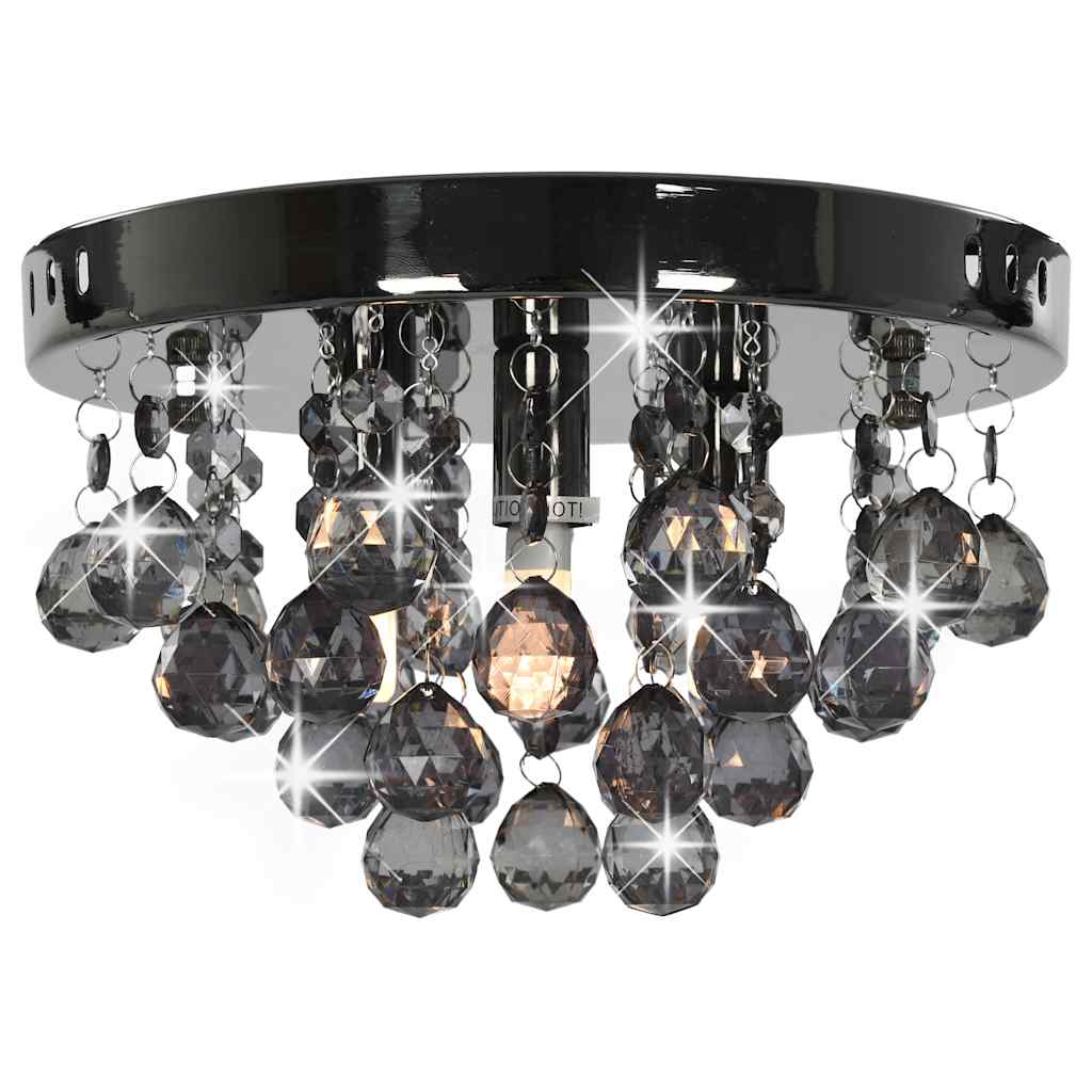 Laelamp suitsuste helmestega must ümmargune G9