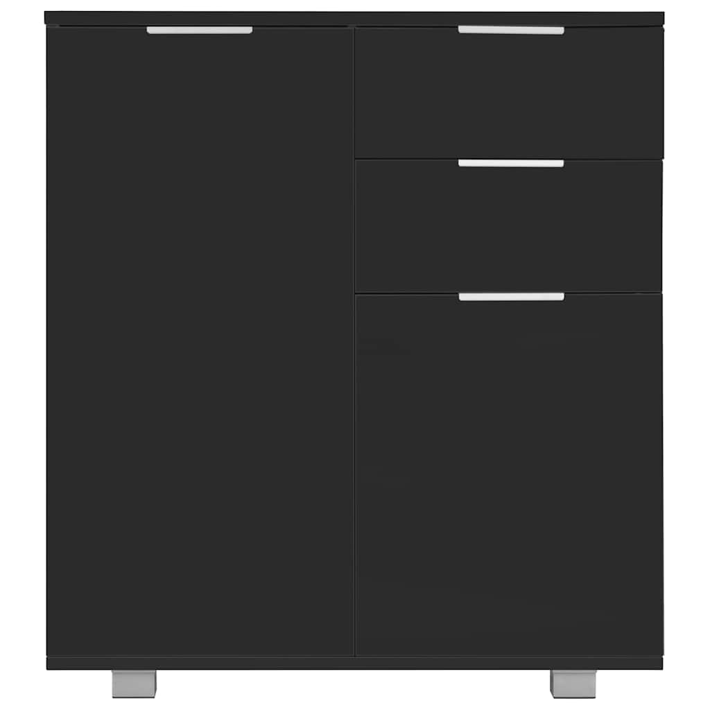 Puhvetkapp kõrgläikega must, 71x35x80 cm, tehispuit