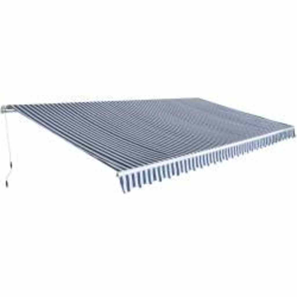 Kokkupandav varikatus käsitsi kasutatav, 600 cm, sinine/valge