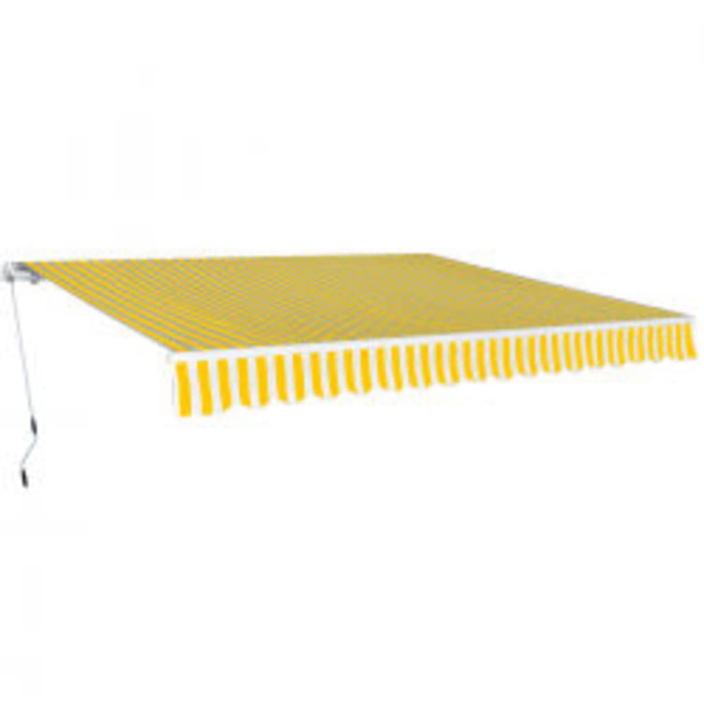 Kokkupandav käsitsikasutatav varikatus, 600 cm, kollane/valge