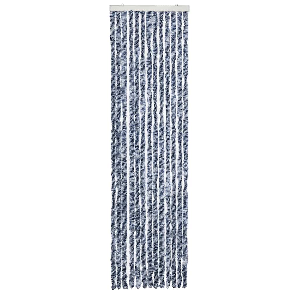 Putukakardin sinine, valge ja hõbedane 56 x 185 cm šenill