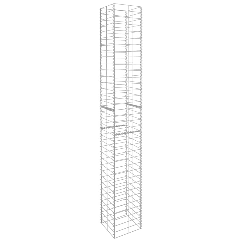 Gabioonkorvid 3 tk, tsingitud teras 25 x 25 x 197 cm