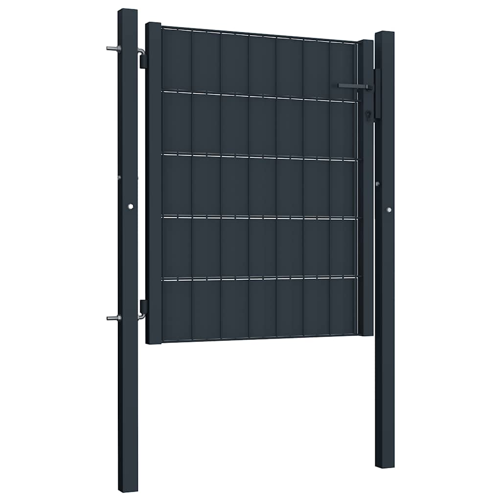 Aiavärav, PVC ja teras, 100 x 81 cm, antratsiithall
